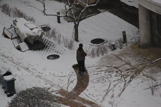 Shoveling the snow
