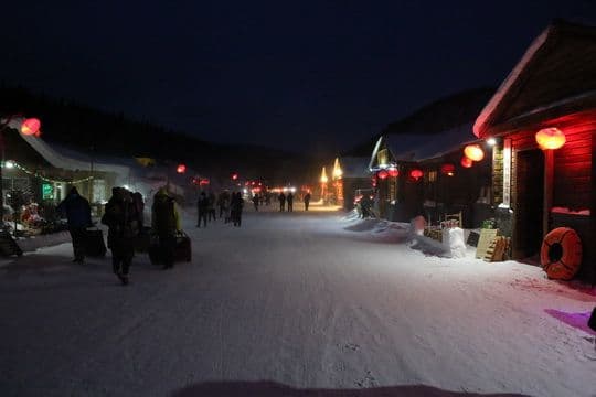 The main street of China Snow Village.