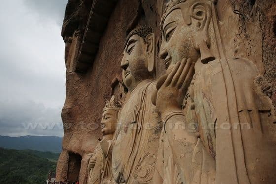 A close look at the giant statues