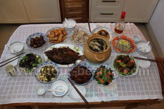 Chinese Lunar New Year Dinner Menu