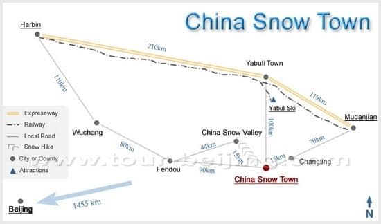 China Snow Town Map
