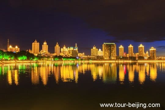 Beihu Park Skyline at Night