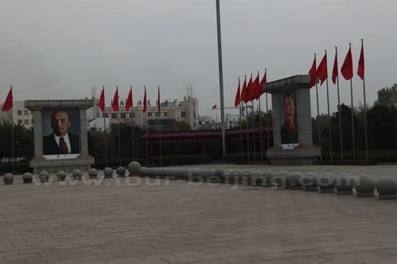 Giant portraits of Mao, Stalin, Lenin, Mar