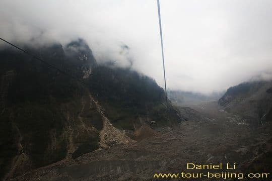 Hailuogou Glacier viewed from our cable car