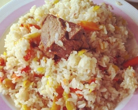 Hands pilaf at Xinjiang Islam Restaurant