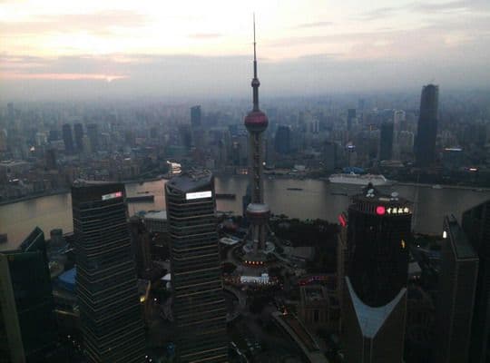 The Panoramic View from the 88th floor of Jinmao Tower.