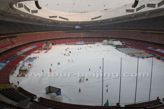 Snow and Ice at Bird's Nest Beijing (National Stadium)