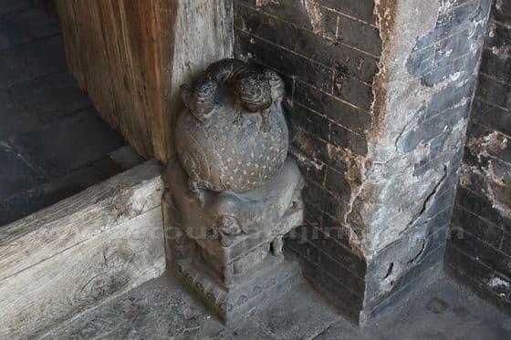 Stone piers at the door,
