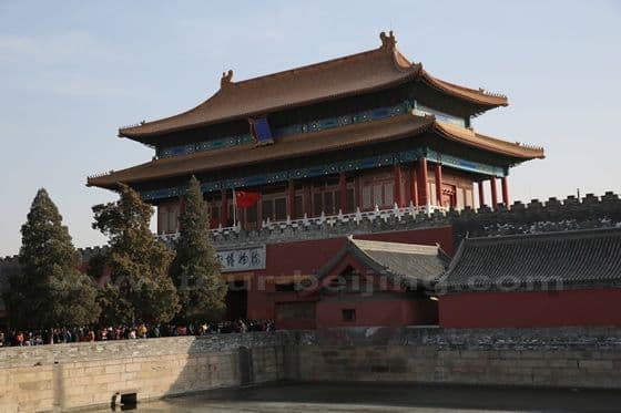 The north entrance to Forbidden City on the central axis of Beijing