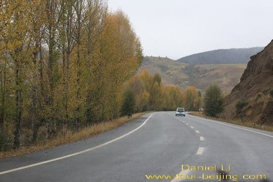 The valley is covered with motley colours