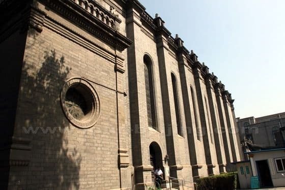 The west side wall of St. Joseph's Church