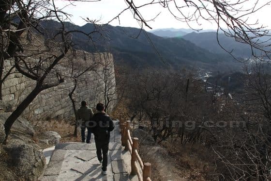 We are getting off the 10th tower and walking down the hill
