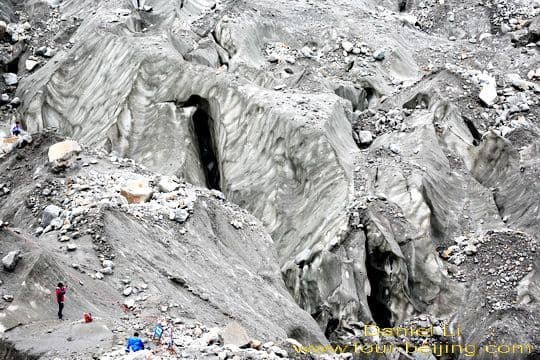 glacier mass ice and ice caves