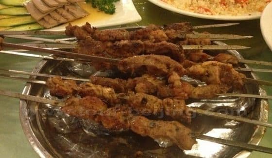 mutton kebab at Silk Road Impression