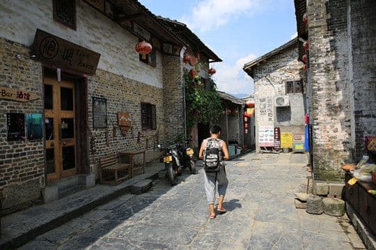 Walking in a maze of the town.