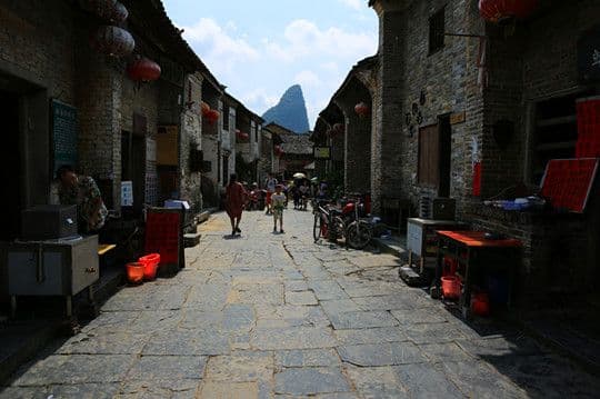 stone flagged street