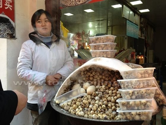 The unique making of quail eggs.